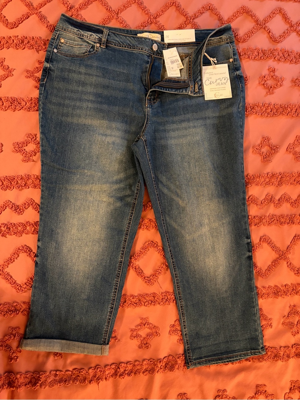Cato Blue Cropped Curvy Jeans